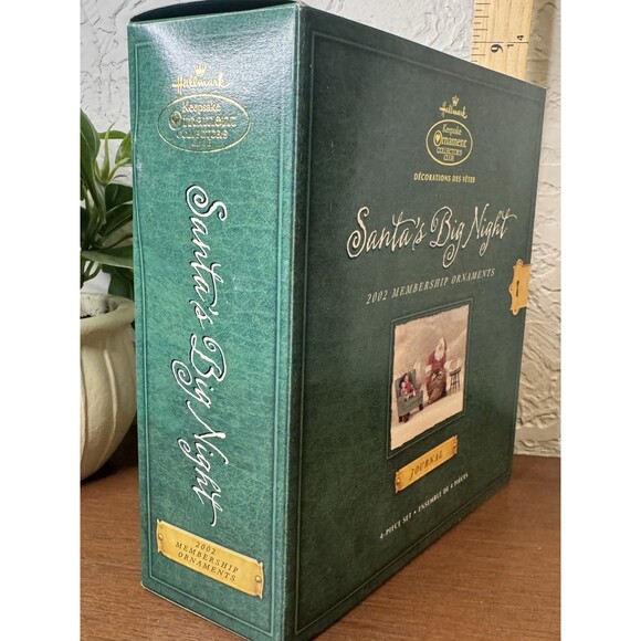 NIB 2002 Hallmark Keepsake Ornament Santa’s Big Night 4 Piece Membership Set - Picture 4 of 5